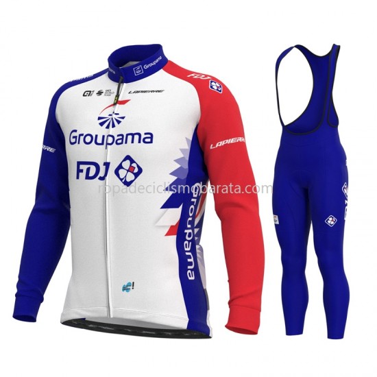 Maillot y Culotte Largos con Tirantes 2021 Groupama-FDJ M001