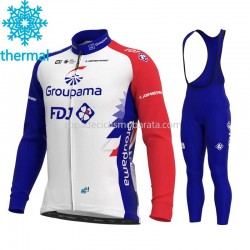 Invierno Maillot y Culotte Largos con Tirantes 2021 Groupama-FDJ M001