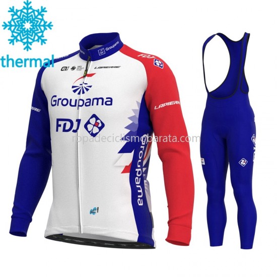 Invierno Maillot y Culotte Largos con Tirantes 2021 Groupama-FDJ M001