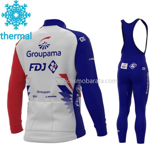 Invierno Maillot y Culotte Largos con Tirantes 2021 Groupama-FDJ M001