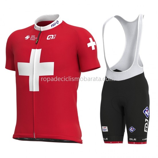 Maillot y Culotte con Tirantes 2021 Groupama-FDJ M002