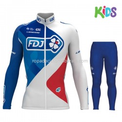 Maillot y Culotte Largos 2017 FDJ Niños M001