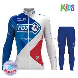 Invierno Maillot y Culotte Largos 2017 FDJ Niños M001
