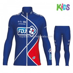 Maillot y Culotte Largos 2017 FDJ Niños M002