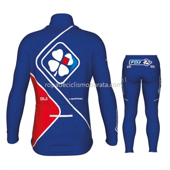 Maillot y Culotte Largos 2017 FDJ Niños M002