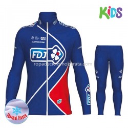 Invierno Maillot y Culotte Largos 2017 FDJ Niños M002