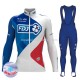 Invierno Maillot y Culotte Largos con Tirantes 2017 FDJ M001