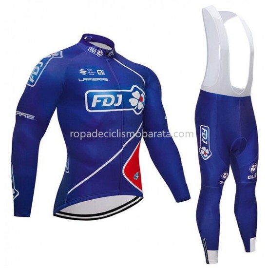 Maillot y Culotte Largos con Tirantes 2018 FDJ M002