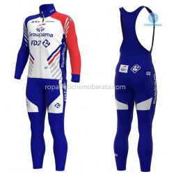 Invierno Maillot y Culotte Largos con Tirantes 2020 Groupama–FDJ M001
