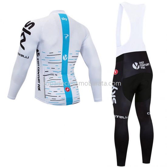 Invierno Maillot y Culotte Largos con Tirantes 2018 Team Sky M001