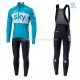 Invierno Maillot y Culotte Largos con Tirantes 2018 Team Sky M002