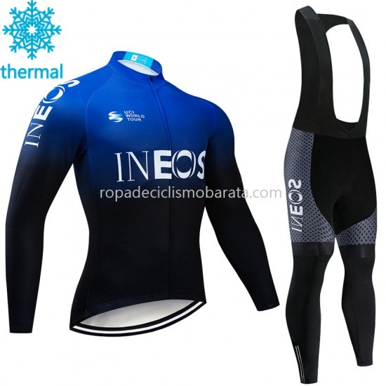 Invierno Maillot y Culotte Largos con Tirantes 2019 TEAM INEOS M002