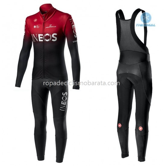 Invierno Maillot y Culotte Largos con Tirantes 2020 TEAM INEOS M001