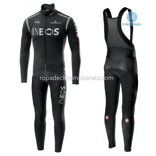 Invierno Maillot y Culotte Largos con Tirantes 2020 TEAM INEOS M002