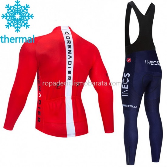 Invierno Maillot y Culotte Largos con Tirantes 2021 Ineos Grenadiers M005