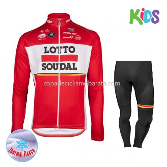 Invierno Maillot y Culotte Largos 2017 Lotto Soudal Niños M001