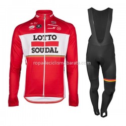 Maillot y Culotte Largos con Tirantes 2017 Lotto Soudal M001