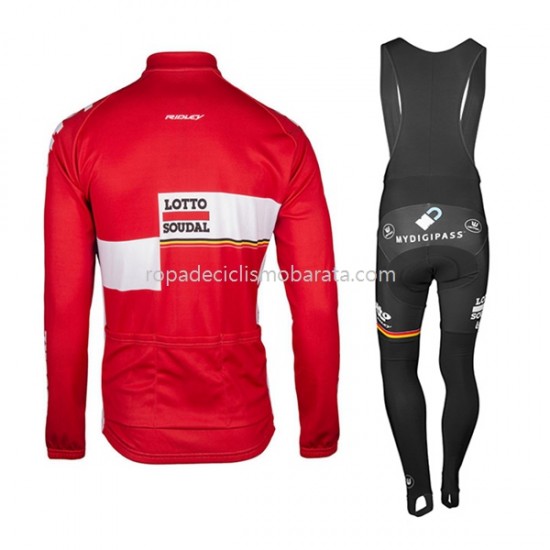 Maillot y Culotte Largos con Tirantes 2017 Lotto Soudal M001