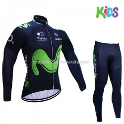 Maillot y Culotte Largos 2017 Movistar Team Niños M001