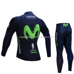 Maillot y Culotte Largos 2017 Movistar Team Niños M001