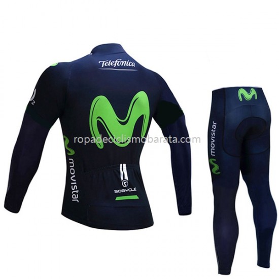 Maillot y Culotte Largos 2017 Movistar Team Niños M001