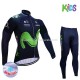 Invierno Maillot y Culotte Largos 2017 Movistar Team Niños M001