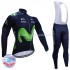 Invierno Maillot y Culotte Largos con Tirantes 2017 Movistar Team M001
