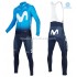 Invierno Maillot y Culotte Largos con Tirantes 2018 Movistar Team M001