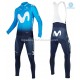 Invierno Maillot y Culotte Largos con Tirantes 2018 Movistar Team M001