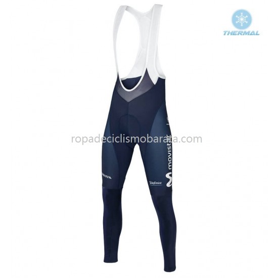Invierno Maillot y Culotte Largos con Tirantes 2018 Movistar Team M001