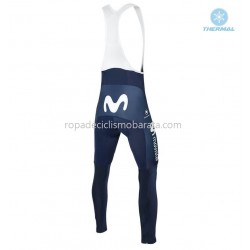 Invierno Maillot y Culotte Largos con Tirantes 2018 Movistar Team M001