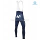 Invierno Maillot y Culotte Largos con Tirantes 2018 Movistar Team M001