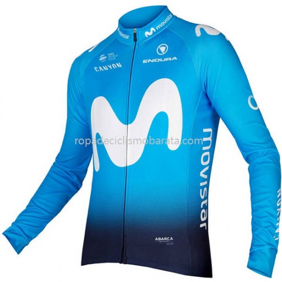 Maillot Manga Larga 2018 Movistar Team M001