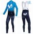 Invierno Maillot y Culotte Largos con Tirantes 2019 Movistar Team M001