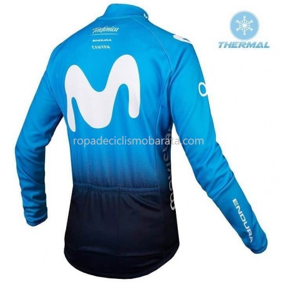 Invierno Maillot y Culotte Largos con Tirantes 2019 Movistar Team M001