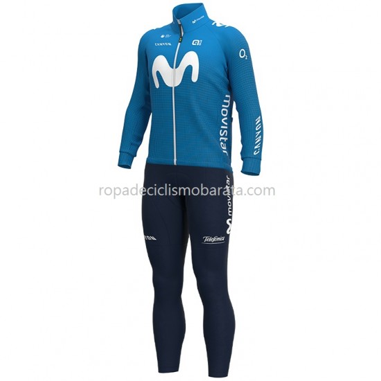 Maillot y Culotte Largos con Tirantes 2020 Movistar Team M001
