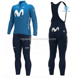 Invierno Maillot y Culotte Largos con Tirantes 2020 Movistar Team M001