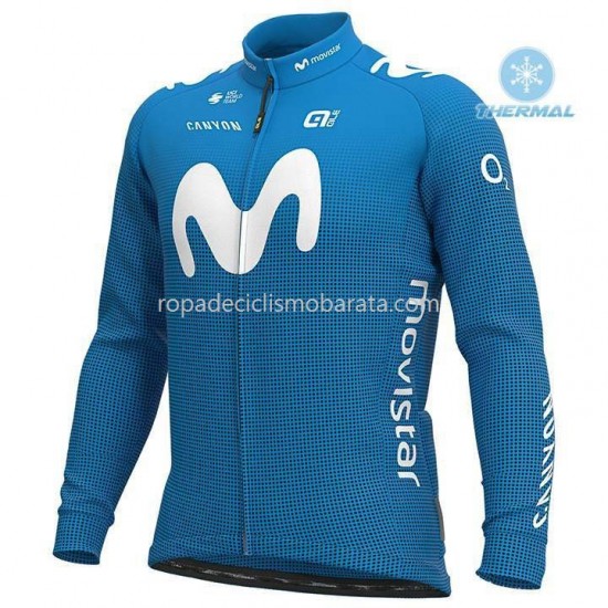Invierno Maillot y Culotte Largos con Tirantes 2020 Movistar Team M001