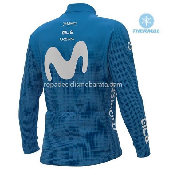 Invierno Maillot y Culotte Largos con Tirantes 2020 Movistar Team M001