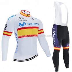 Maillot y Culotte Largos con Tirantes 2020 Movistar Team M002