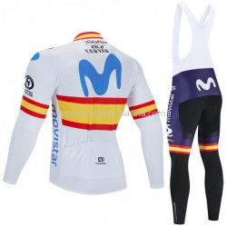 Maillot y Culotte Largos con Tirantes 2020 Movistar Team M002