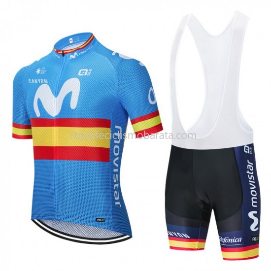 Maillot y Culotte con Tirantes 2020 Movistar Team M003