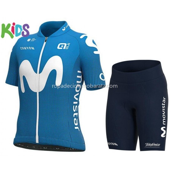 Maillot y Culotte Corto 2021 Movistar Team Niños M001