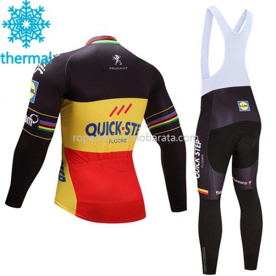 Invierno Maillot y Culotte Largos con Tirantes 2017 Quick-Step Floors M002