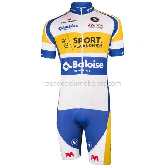 Maillot y Culotte con Tirantes 2018 Sport Vlaanderen-Baloise M001