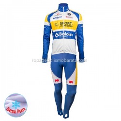 Invierno Maillot y Culotte Largos con Tirantes 2018 Sport Vlaanderen-Baloise M001
