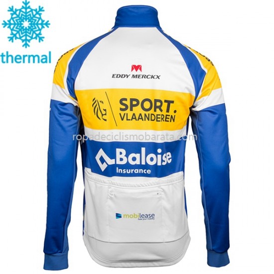 Invierno Maillot y Culotte Largos con Tirantes 2018 Sport Vlaanderen-Baloise M001