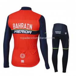 Maillot y Culotte Largos 2017 Bahrain Merida Niños M001