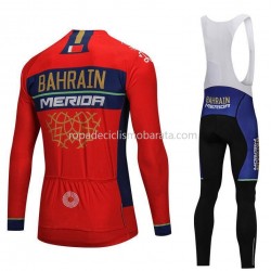 Maillot y Culotte Largos con Tirantes 2018 Bahrain Merida M001