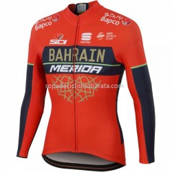 Maillot Manga Larga 2018 Bahrain Merida M001